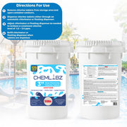 Chemlabz’s Ultimate Pool Care 3 Inch Chlorine Tablets Long Lasting Powerful Sanitization for Sparkling Pools & Spa Tub