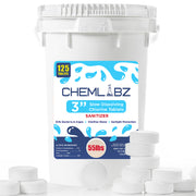 Chemlabz’s Ultimate Pool Care 3 Inch Chlorine Tablets Long Lasting Powerful Sanitization for Sparkling Pools & Spa Tub